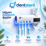 Dentsteril-Akıllı UV Diş Fırçası Sterilizatörü ve Otomatik Diş Macunu Sıkacağı